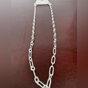 Francesca's Collections Shimmering Silver Necklace